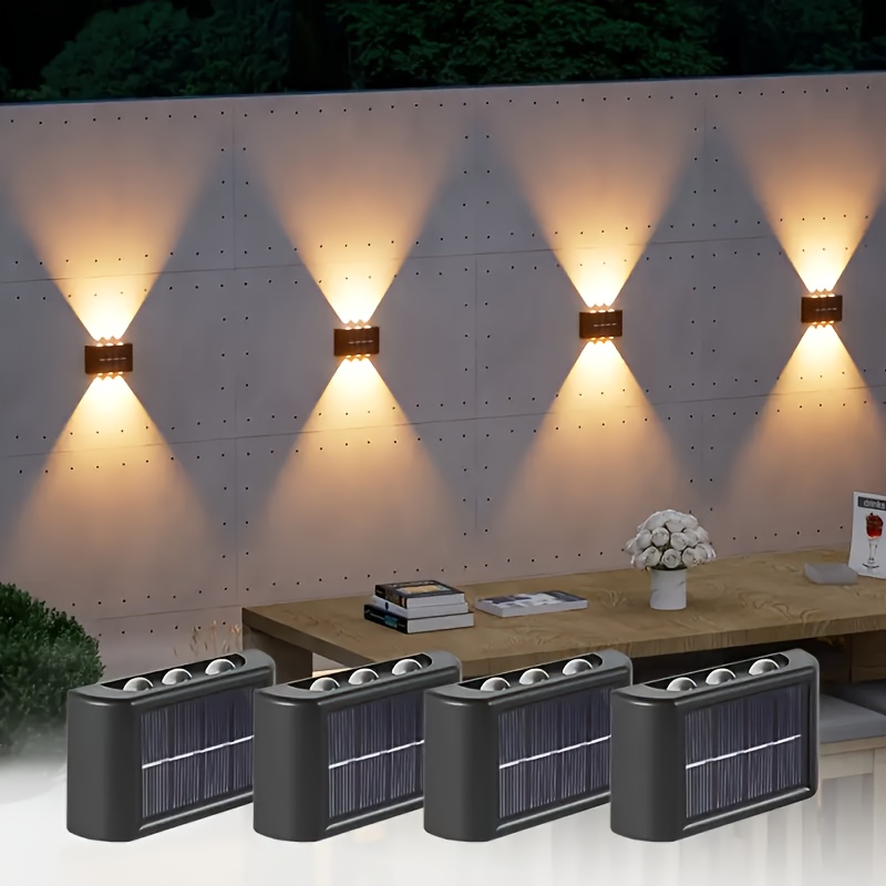 Smart Zen Garden - LEDソーラーライト 屋外防水 ソーラーウォールランプ 上下発光 ガーデンフェンス装飾用 ソーラー式ウォールランプ