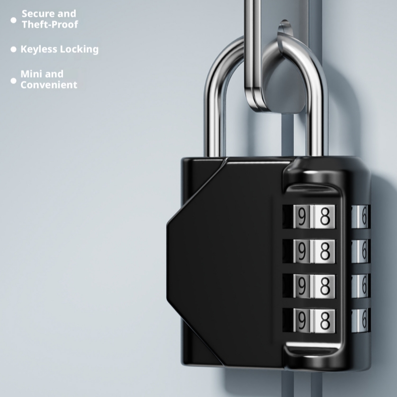 Smart Garden Gate Lock - 屋外用セキュリティコンビネーション南京錠、1個入り高耐久防水4桁リセット可能なパスワードロック（ゲートロッカー用）
