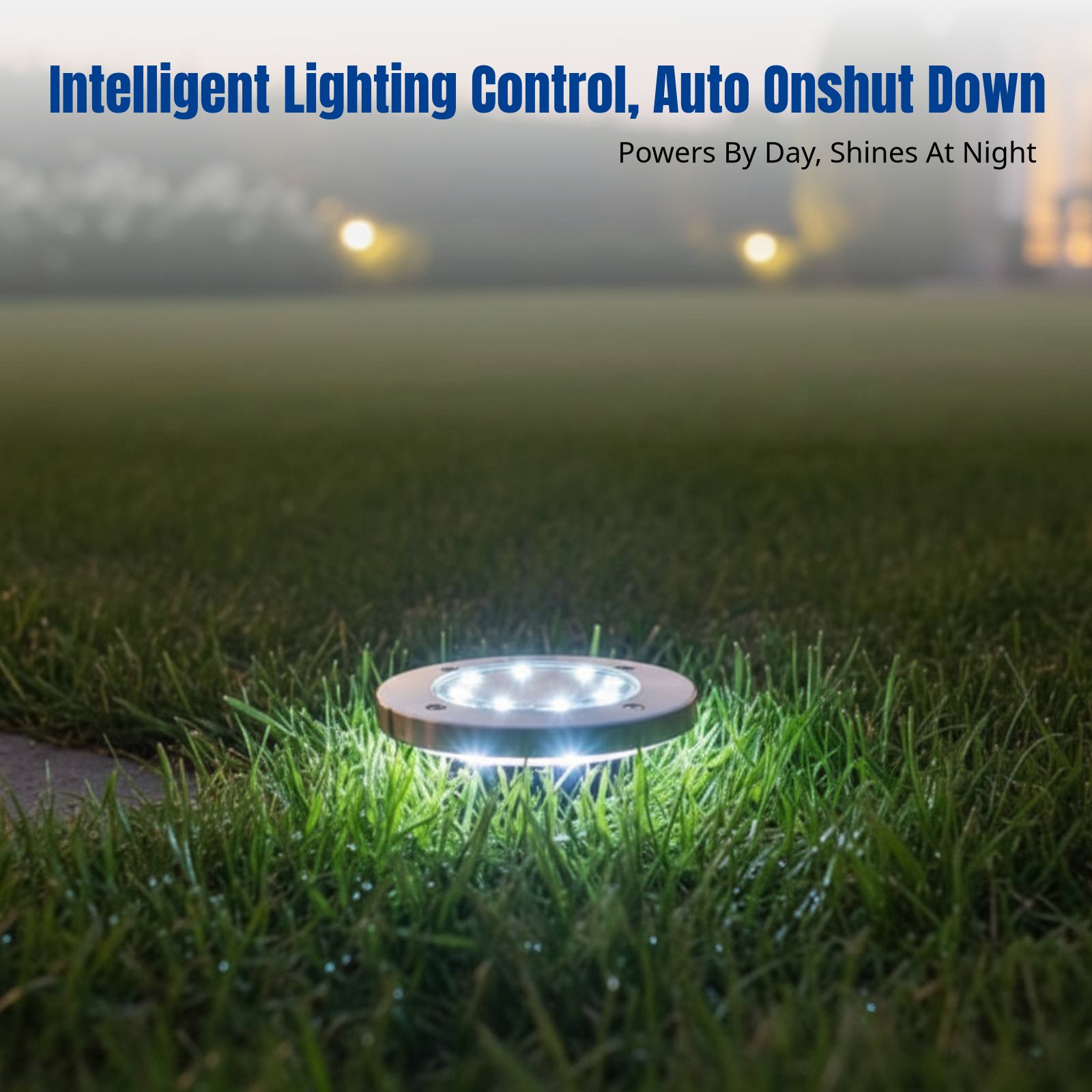 Smart Garden Led Lights - ソーラーグラウンドライト、LED芝生ライト、屋外防水景観装飾、庭、歩道、庭園用の超高輝度照明