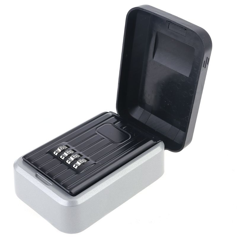 Smart Garden Gate Lock - 4桁の組み合わせのリセットテーブルコードキー金庫ロック収納ボックス屋外パスワードセキュリティ防水プッシュボタンケース