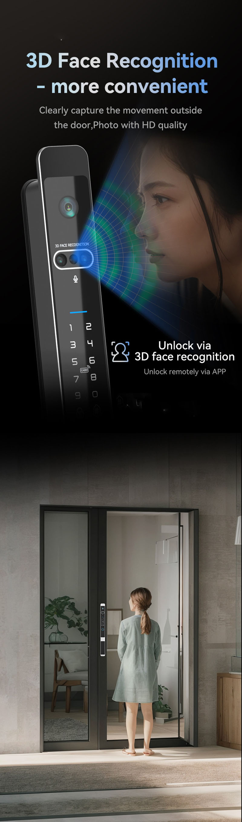 カメラビデオインターホン防水 IP65 自動スリムスマートア - Smart Garden Gate Lock のレビューと価格