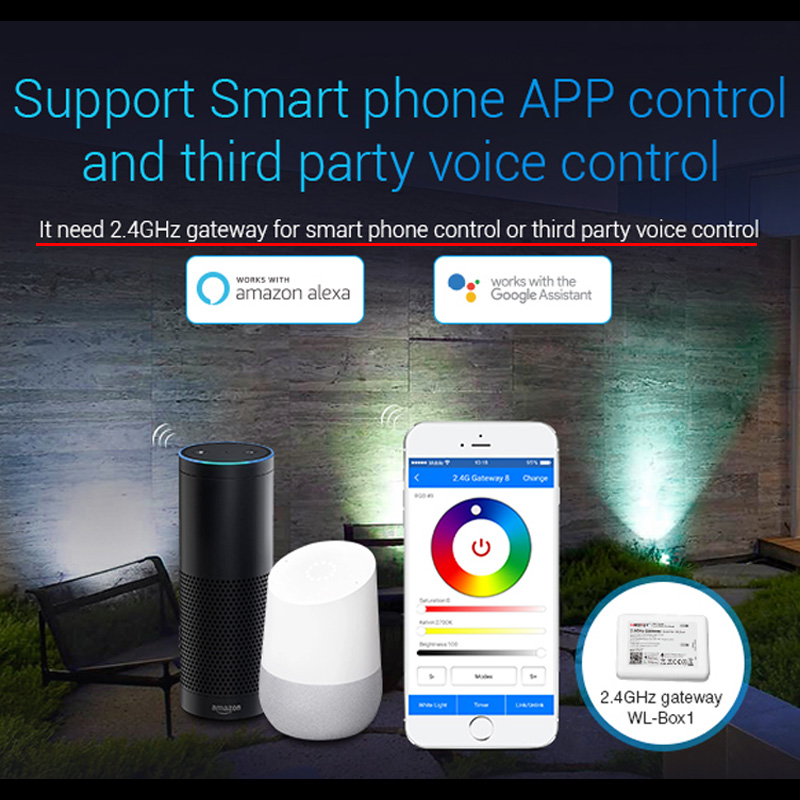 2100LM 25 ワット RGB CCT スマート屋外 L - Smart Garden Led Lights のレビューと価格