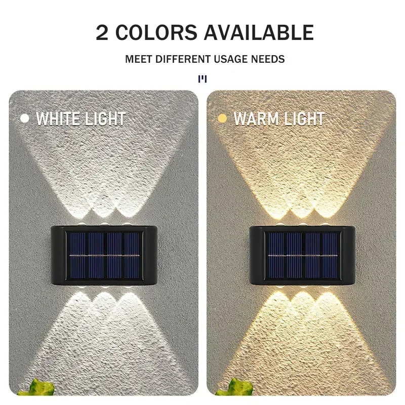 LEDソーラーライト 屋外防水 ソーラーウォールランプ 上下 - Smart Zen Garden のレビューと価格