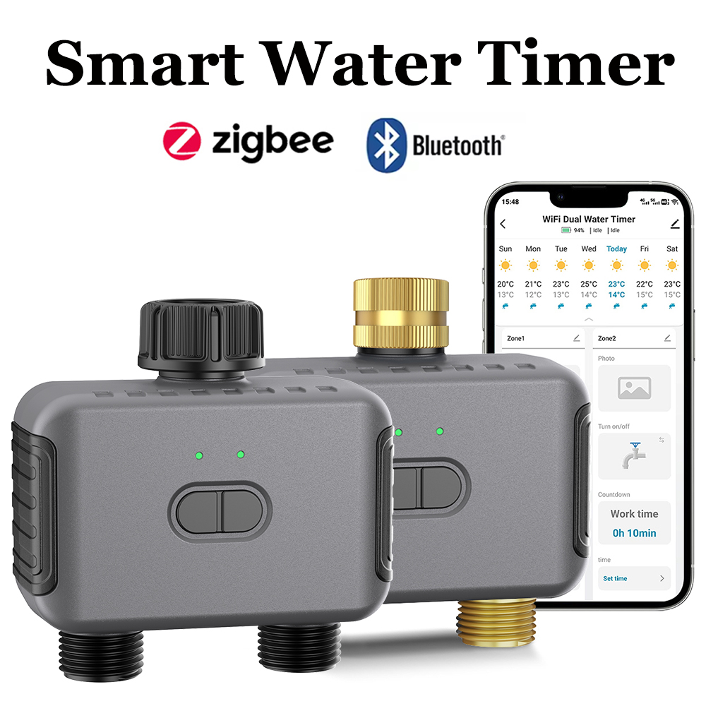 Tuya スマートウォータータイマー Zigbee/BT 自 - Smart Zen Garden のレビューと価格