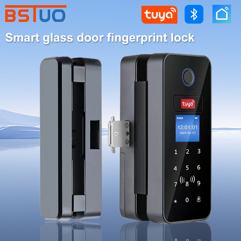 ダブルフックスマートガラスドアロックガラス引き戸 Tuya  - Smart Garden Gate Lock のレビューと価格