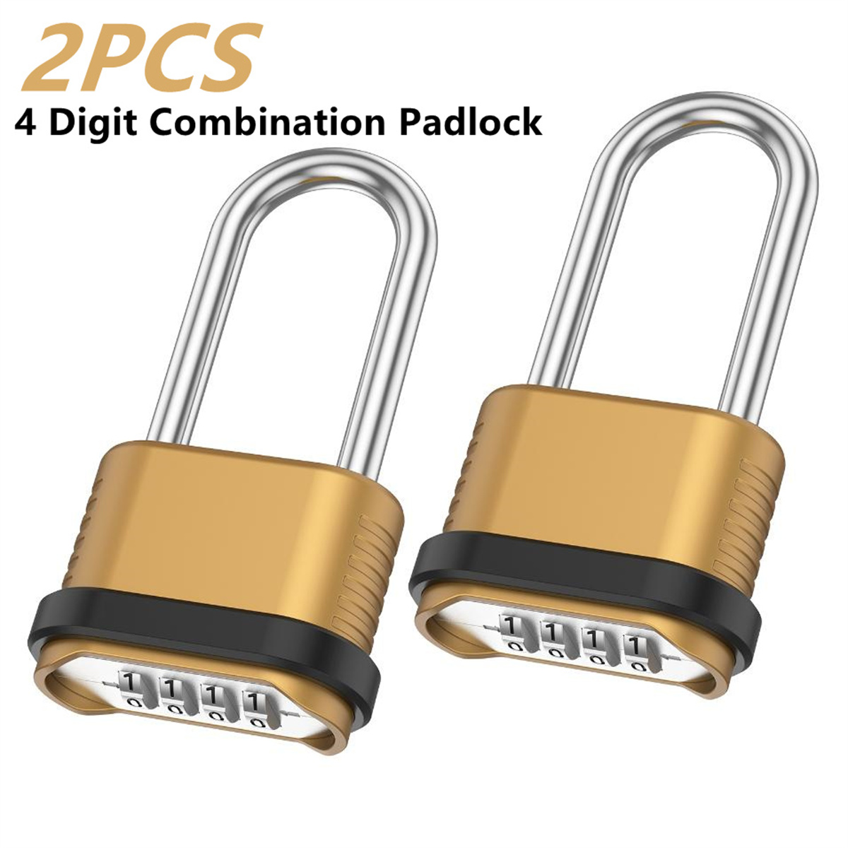 コンビネーション南京錠 4 桁ロングシャックル 2/8 個亜 - Smart Garden Gate Lock のレビューと価格