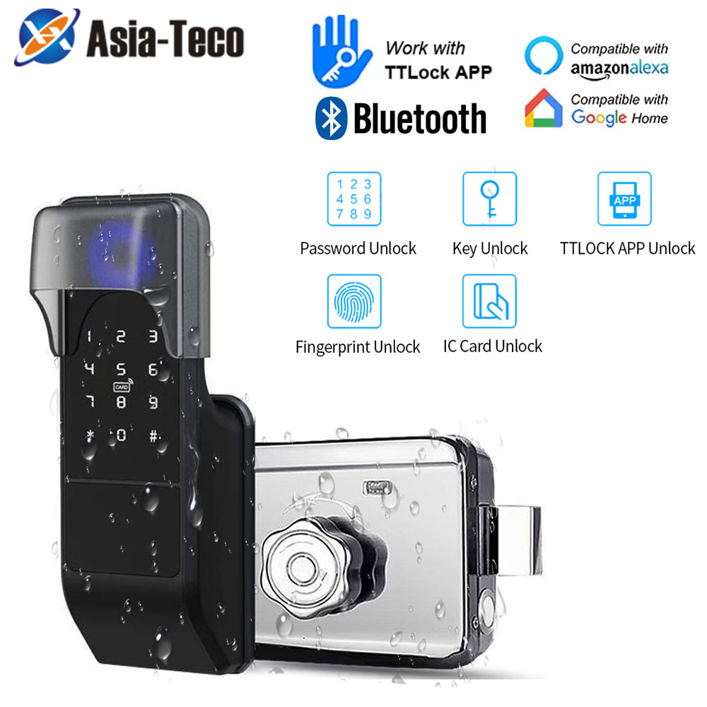 IP65 防水 TTLock 指紋スマートドアロック屋外ゲー - Smart Garden Gate Lock のレビューと価格