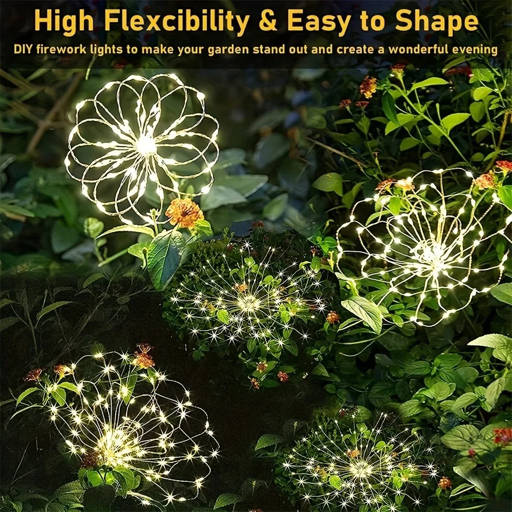 ソーラーLED花火フェアリーライト 屋外ガーデン装飾 8つの - Smart Zen Garden のレビューと価格