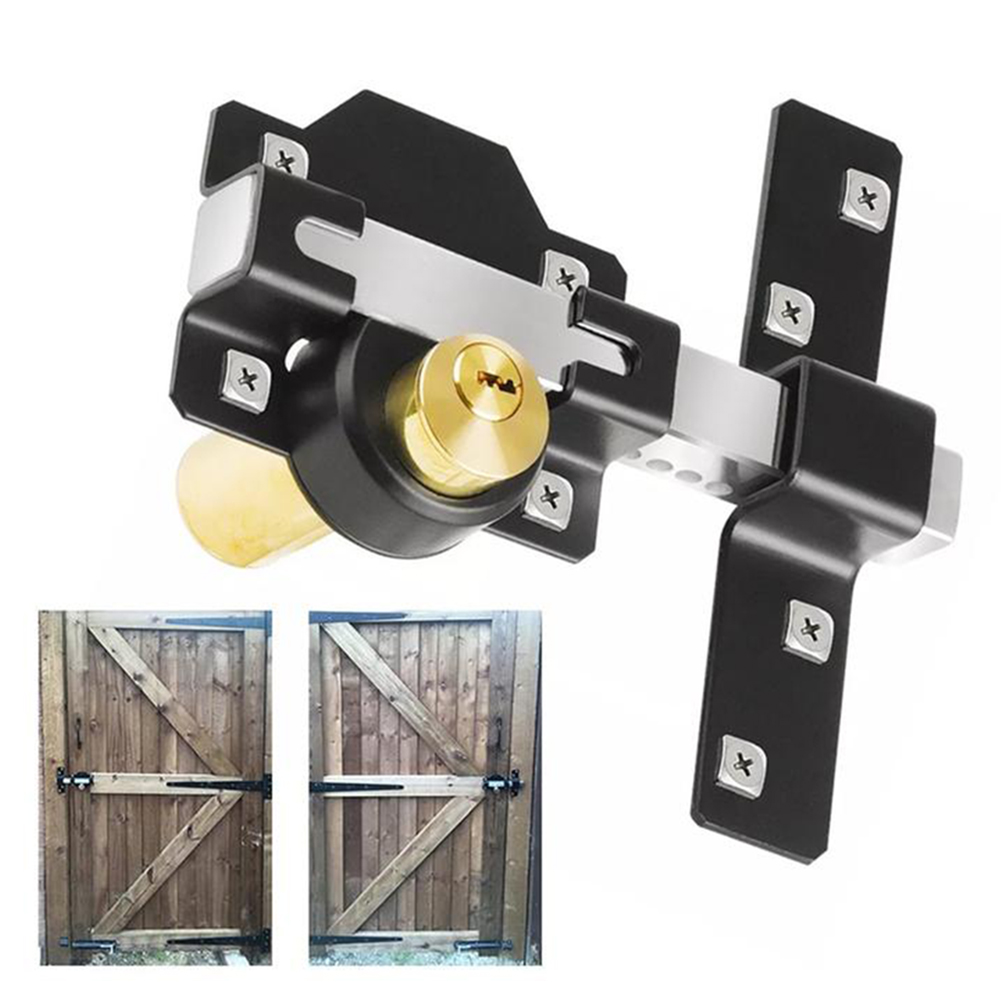 納屋のドアロック、ガレージゲートロック、プレミアムロングスロ - Smart Garden Gate Lock のレビューと価格