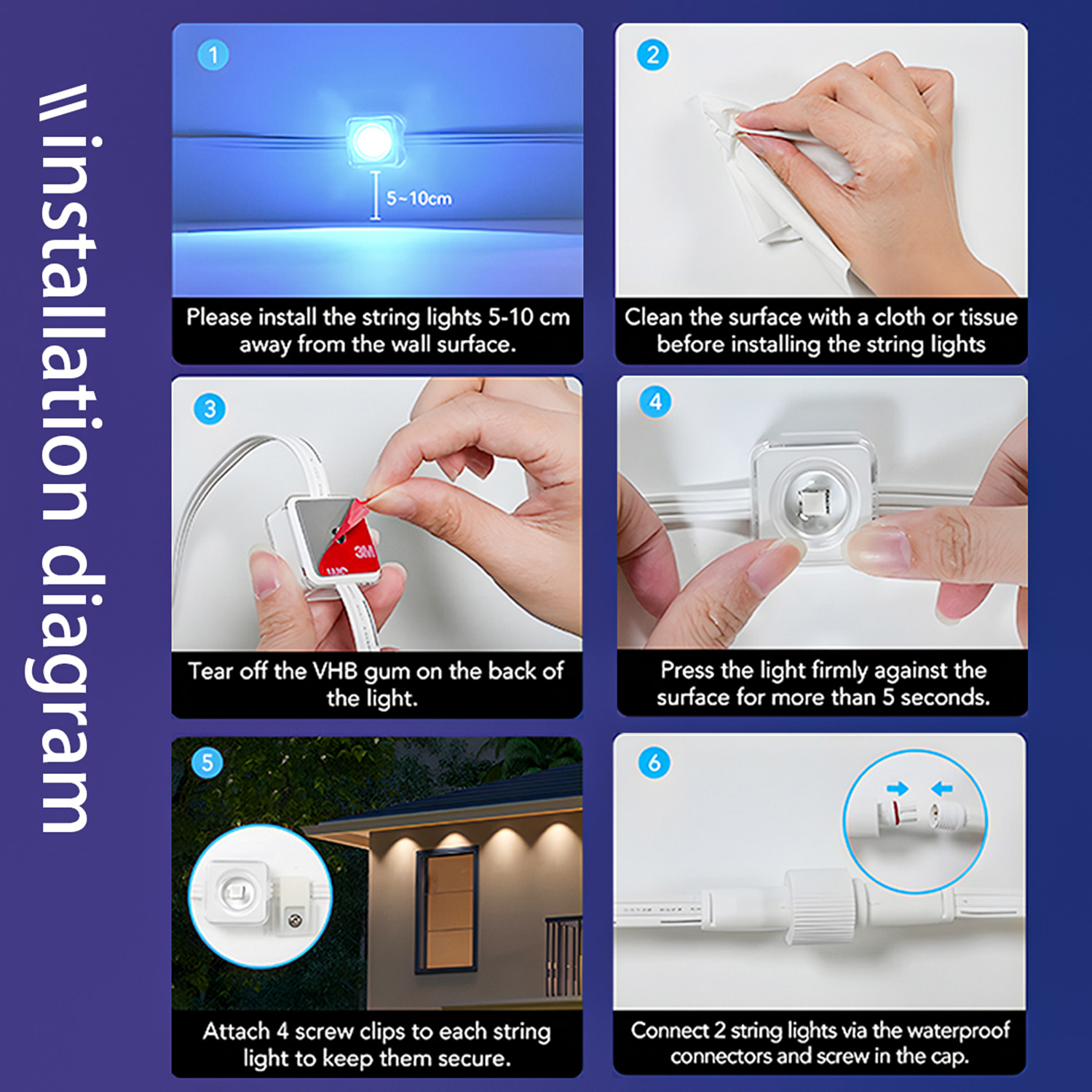 10M/15M/30M 軒下照明 屋外スマートレインボーLE - Smart Garden Led Lights のレビューと価格