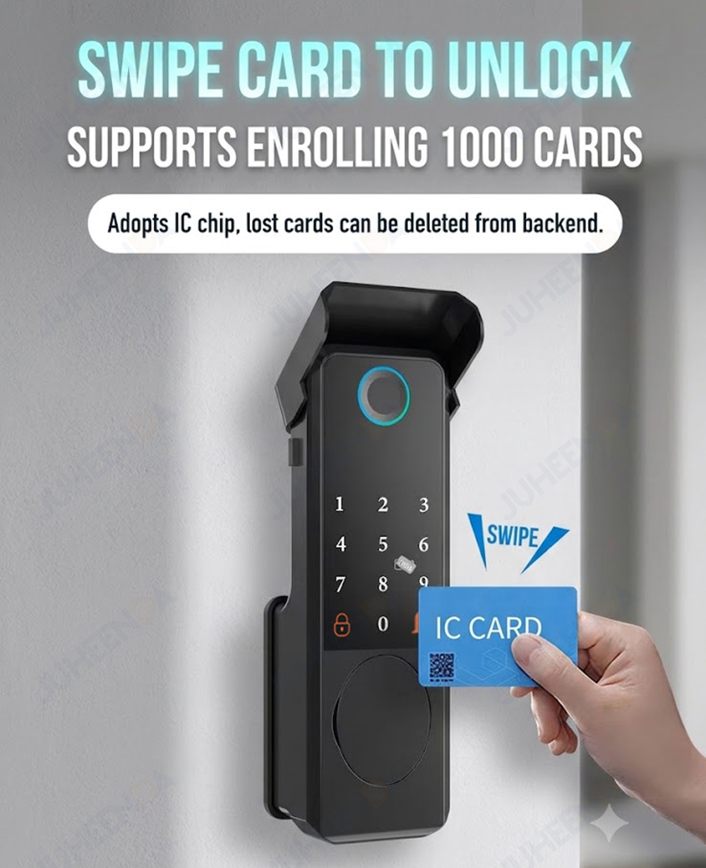 IP66防水スマートドアロック Tuya Wifi 指紋認証 - Smart Garden Gate Lock のレビューと価格