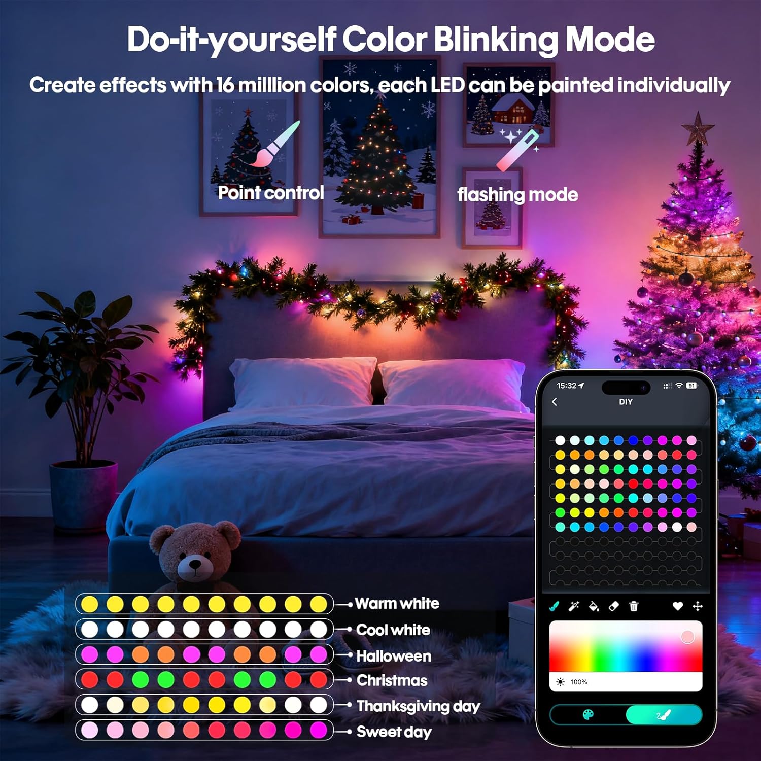 スマートグローブストリングライト 5/10M RGB カラー - Smart Garden Led Lights のレビューと価格