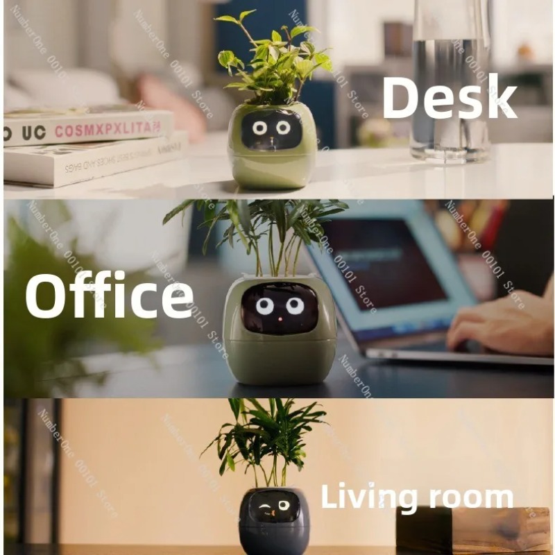 USB充電式自動給水植木鉢、スマートセンサー付きプラスチック - Self Watering Pot Sensor のレビューと価格