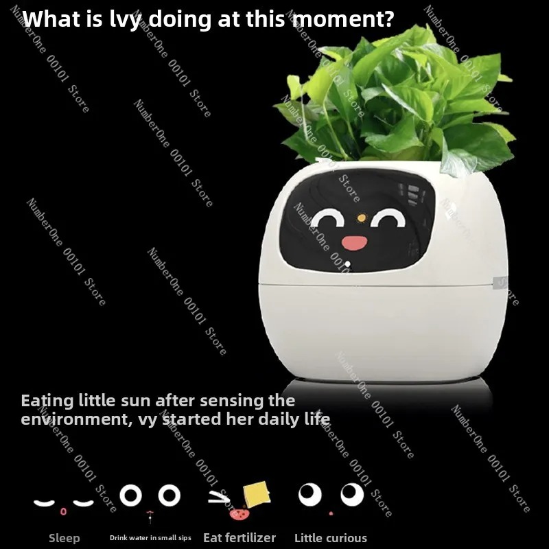 USB充電式自動給水植木鉢、スマートセンサー付きプラスチック - Self Watering Pot Sensor のレビューと価格