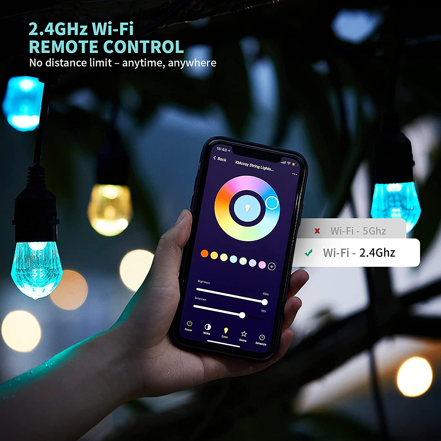 防水スマートLEDストリングライト,屋外,庭,結婚式の装飾, - Smart Garden Led Lights のレビューと価格
